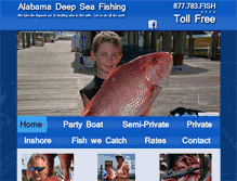 Tablet Screenshot of alabamadeepseafishing.com